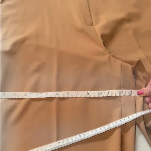 Calvin Klein Suit Luggage Brown Wide Leg High Rise Dress Pants - Picture 6 of 14